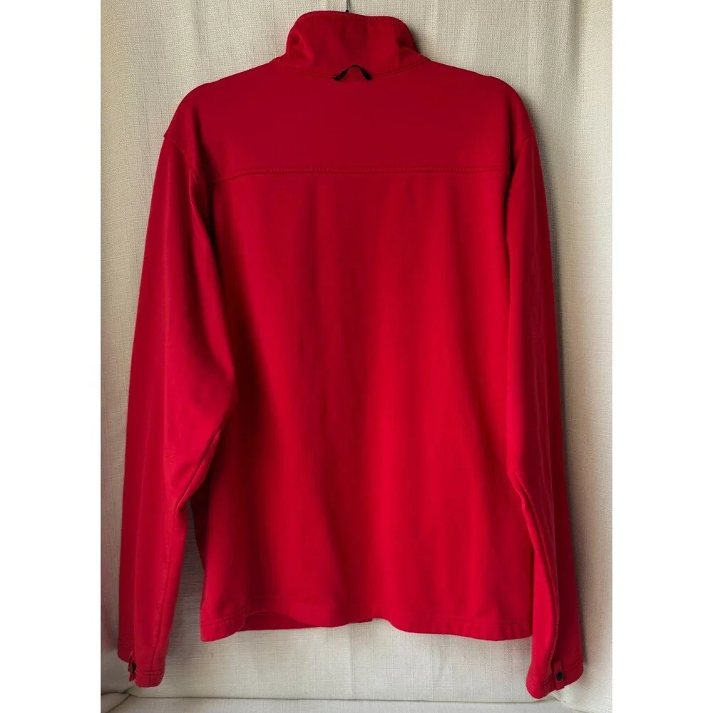 The North Face Men's Large Red Soft Shell Jacket Full Zip Fleece Lined Windwall